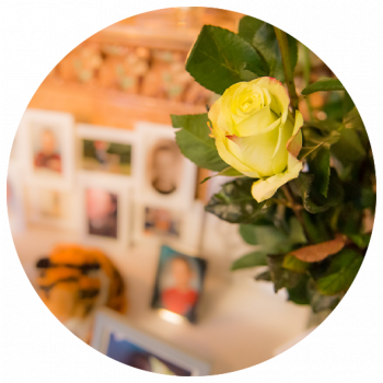 Picture of memorial flowers